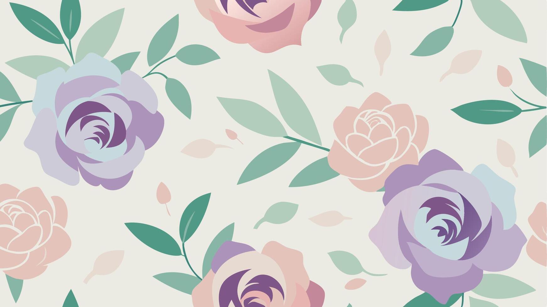 Illustration of an elegant floral pattern with a seamless nature-inspired design. vector