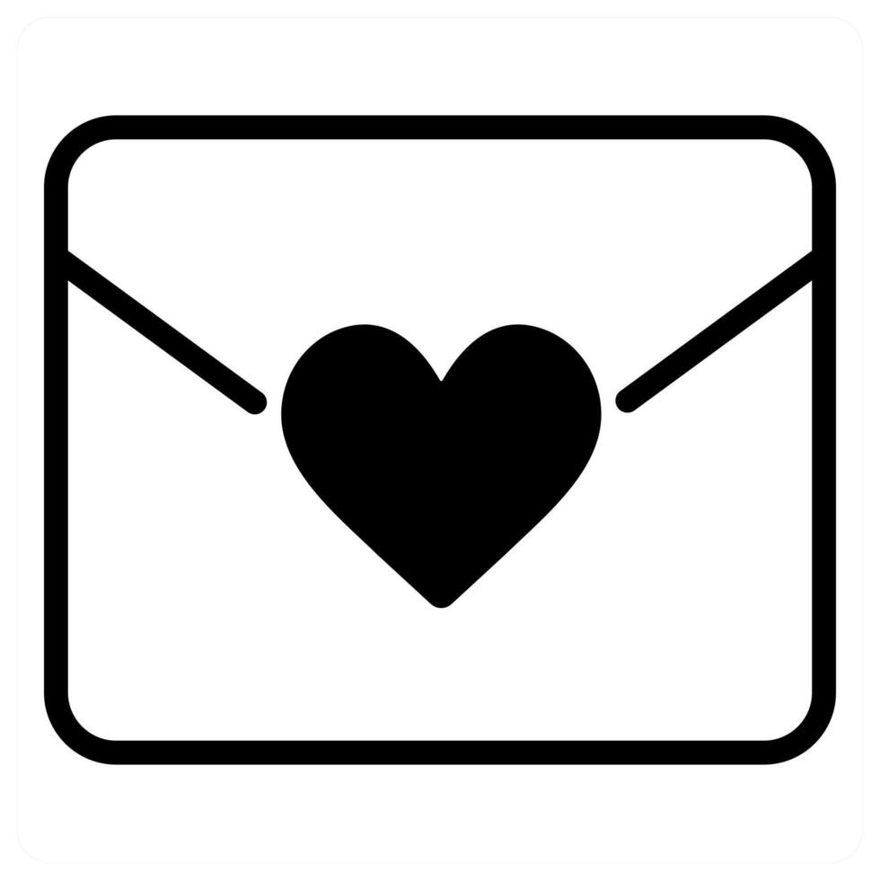 Love Letter icon concept Happy Valentines Day vector