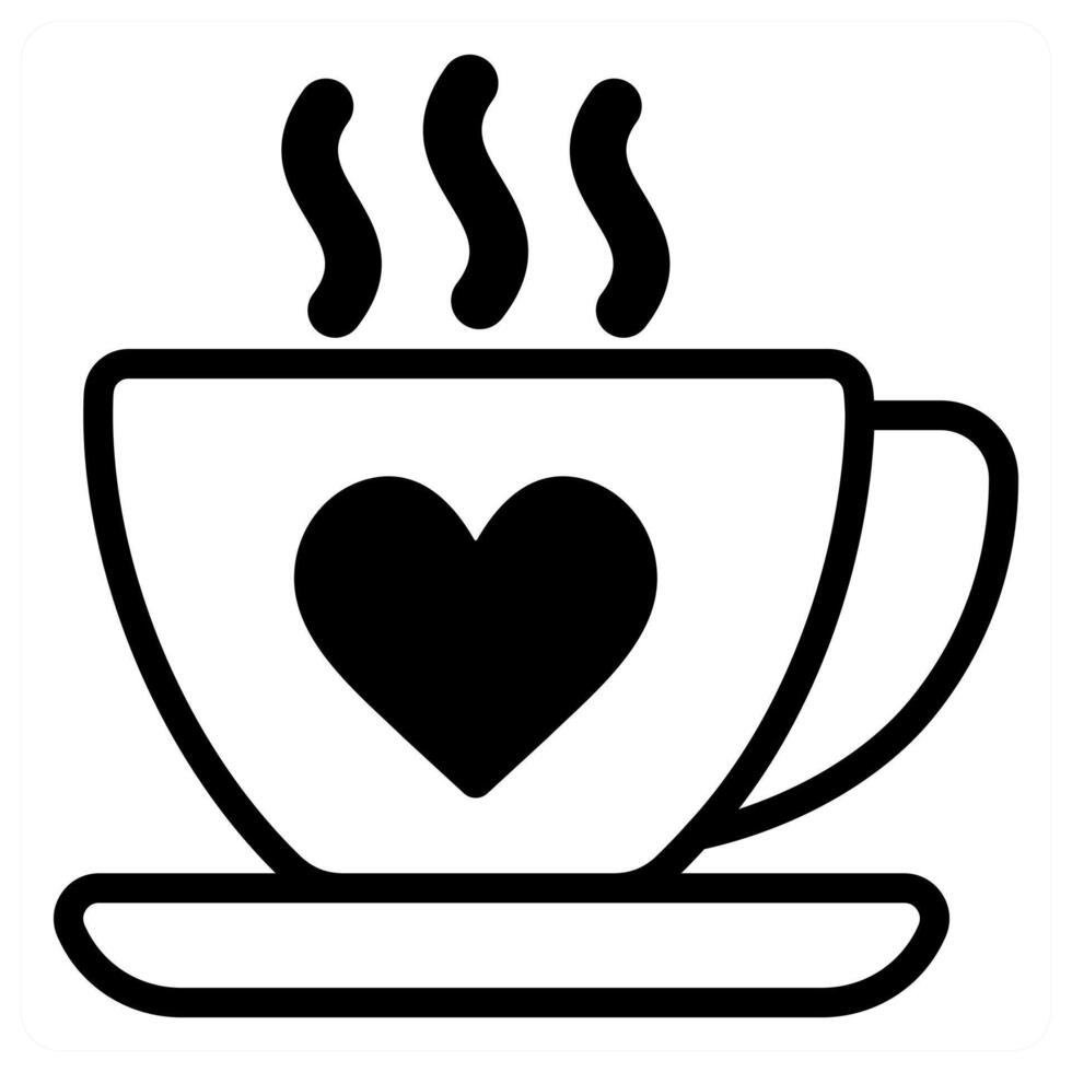 Coffee and Beverages Happy Valentines Day vector