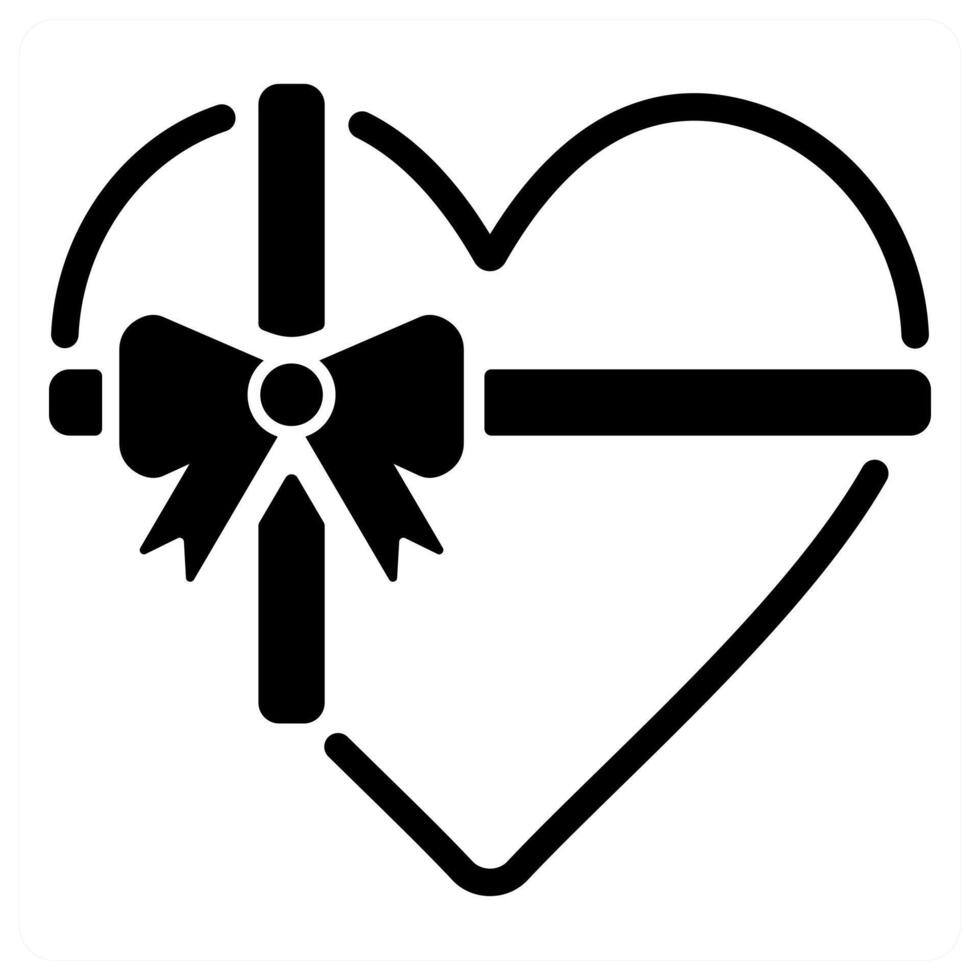 Gift icon concept Happy Valentines Day vector