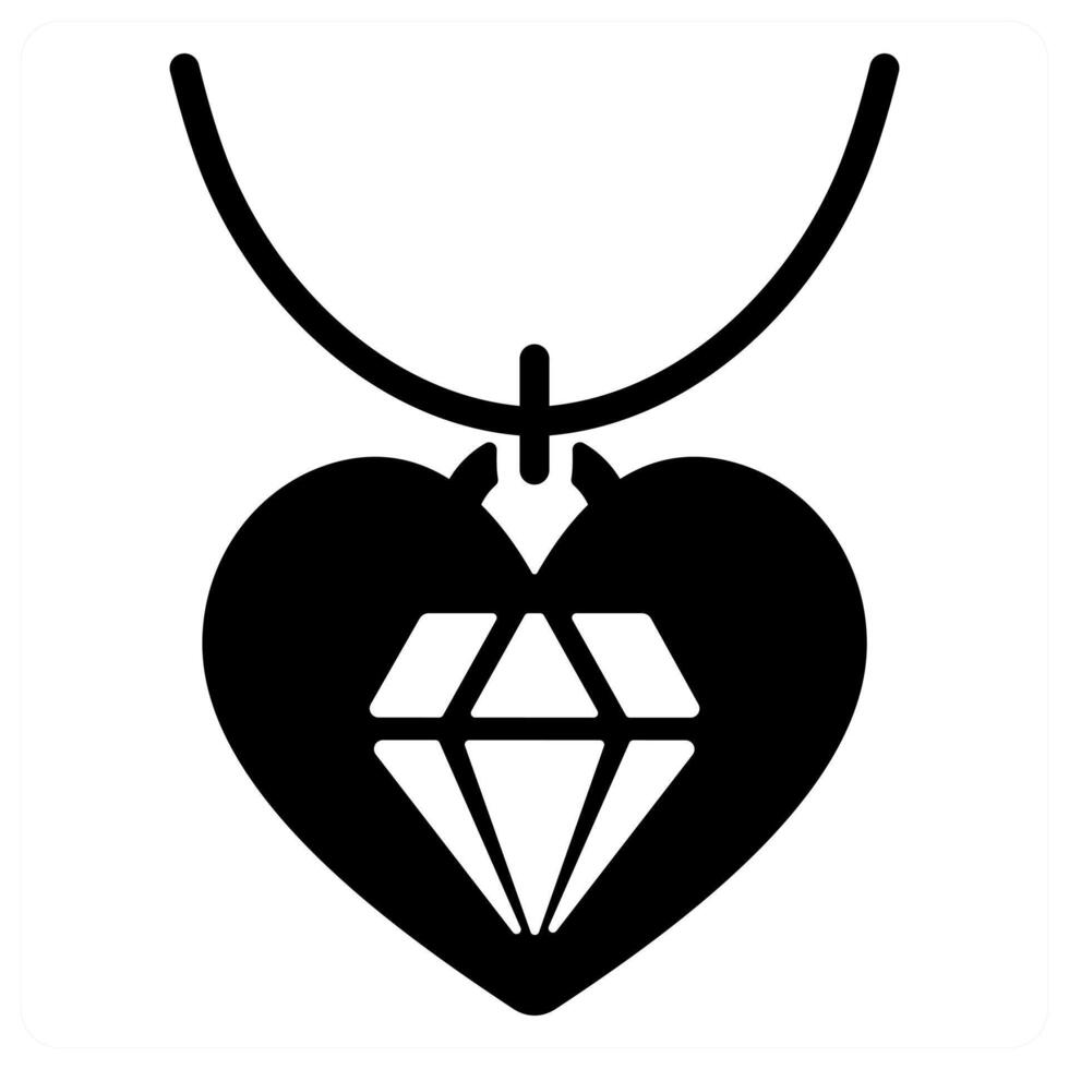 Pendant icon concept Happy Valentines Day vector