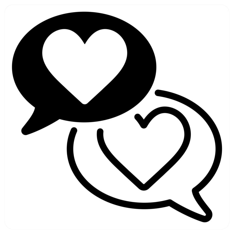 Love Chat icon concept Happy Valentines Day vector