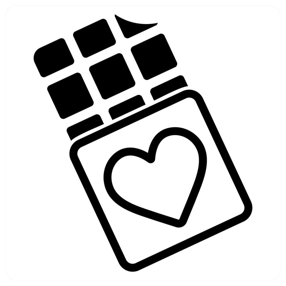 Chocolate icon concept Happy Valentines Day vector