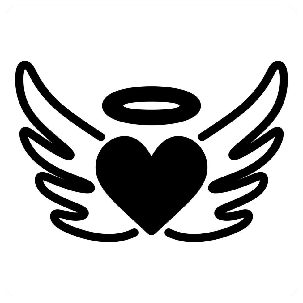 Flying Heart icon concept Happy Valentines Day vector
