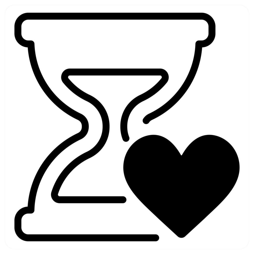 Love Hours icon concept Happy Valentines Day vector
