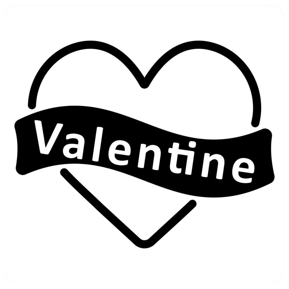 Valentine icon concept Happy Valentines Day vector