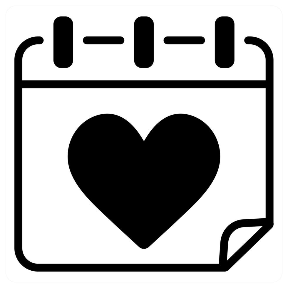 Love Calendar icon concept Happy Valentines Day vector