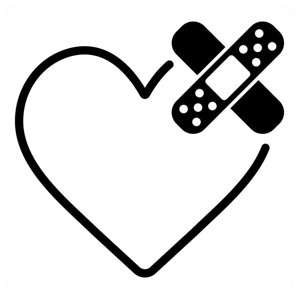 Broken Heart icon concept Happy Valentines Day vector