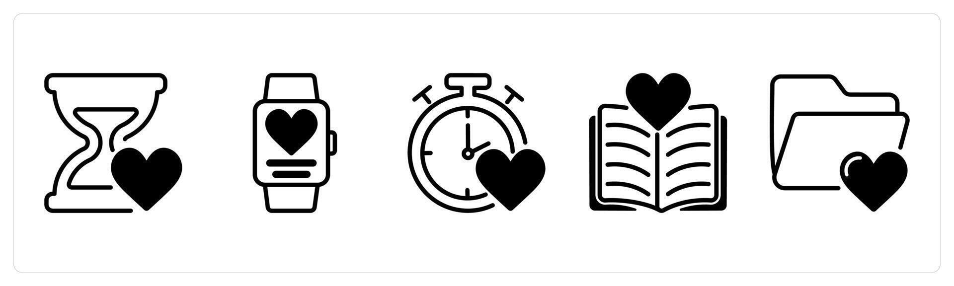 Happy valentine as love hours, time, love story vector