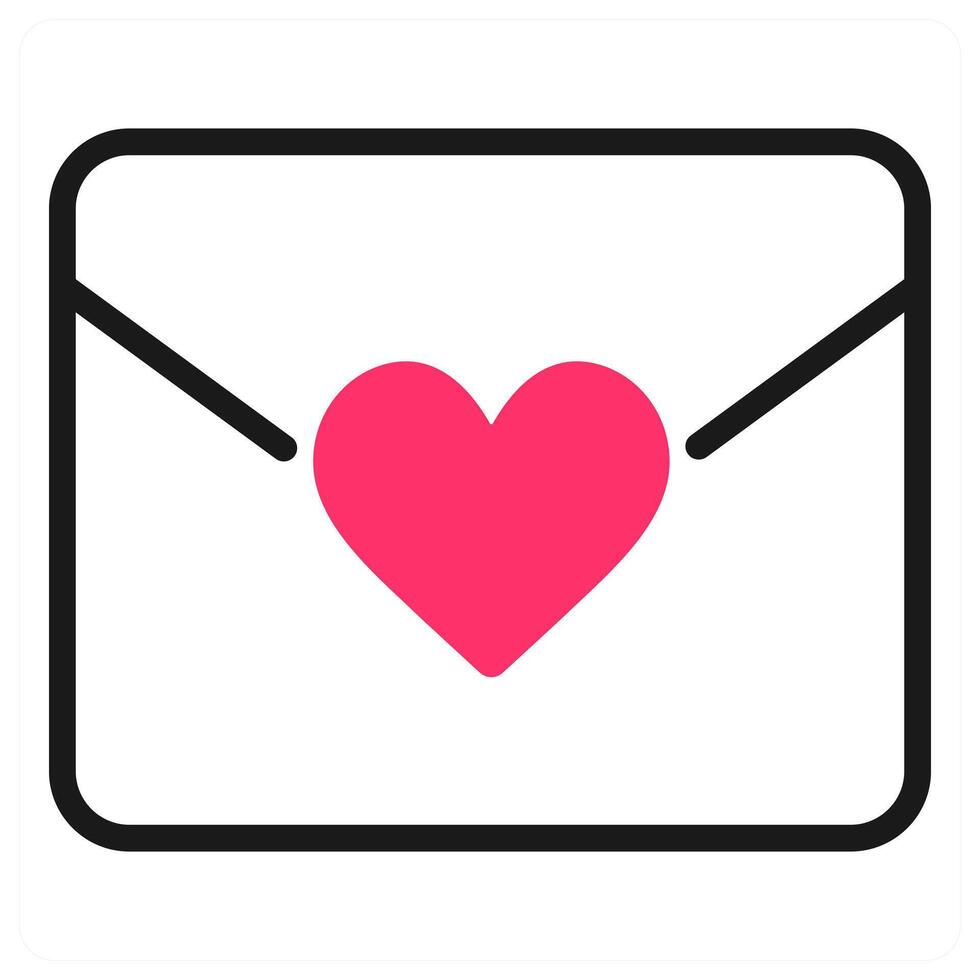Valentine Love Letter icon concept vector