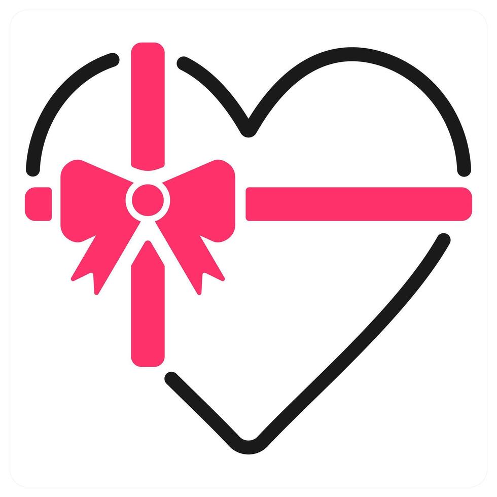 Happy Valentine Gift icon concept vector