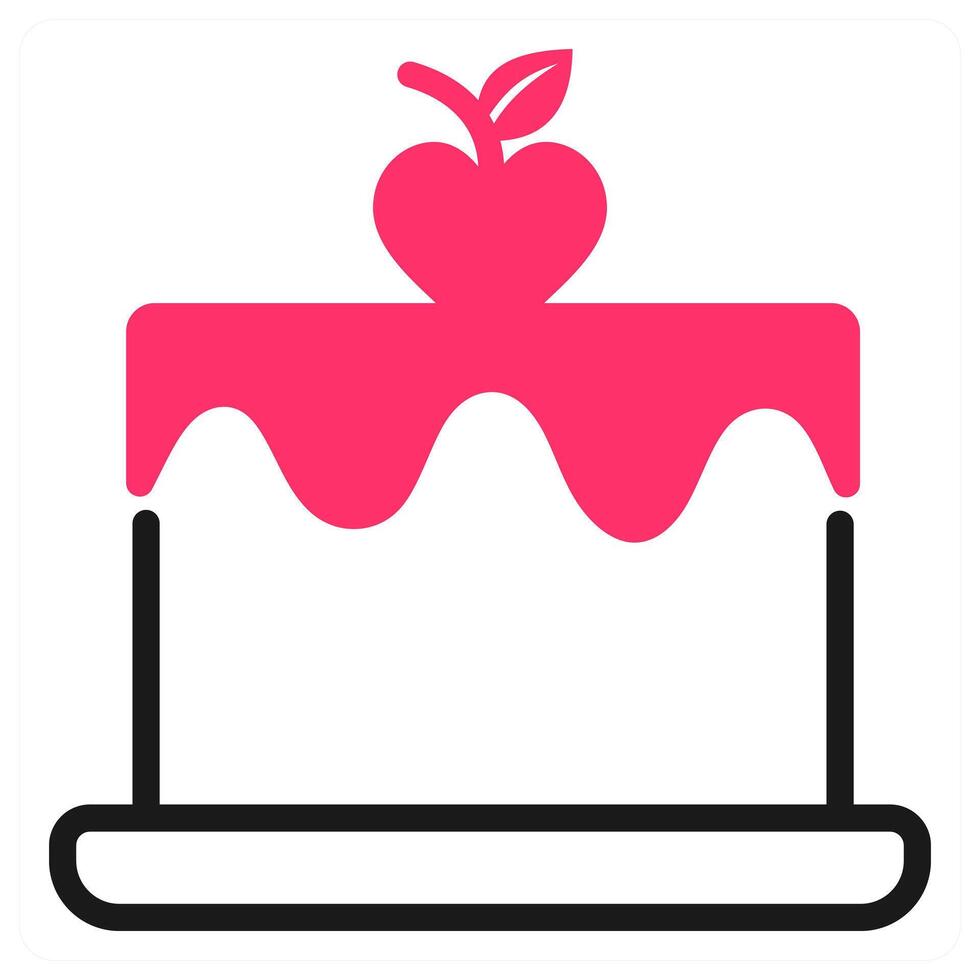 Happy Valentine Cake icon concept vector
