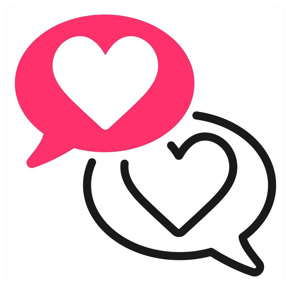 Happy Valentine Love Chat icon concept vector