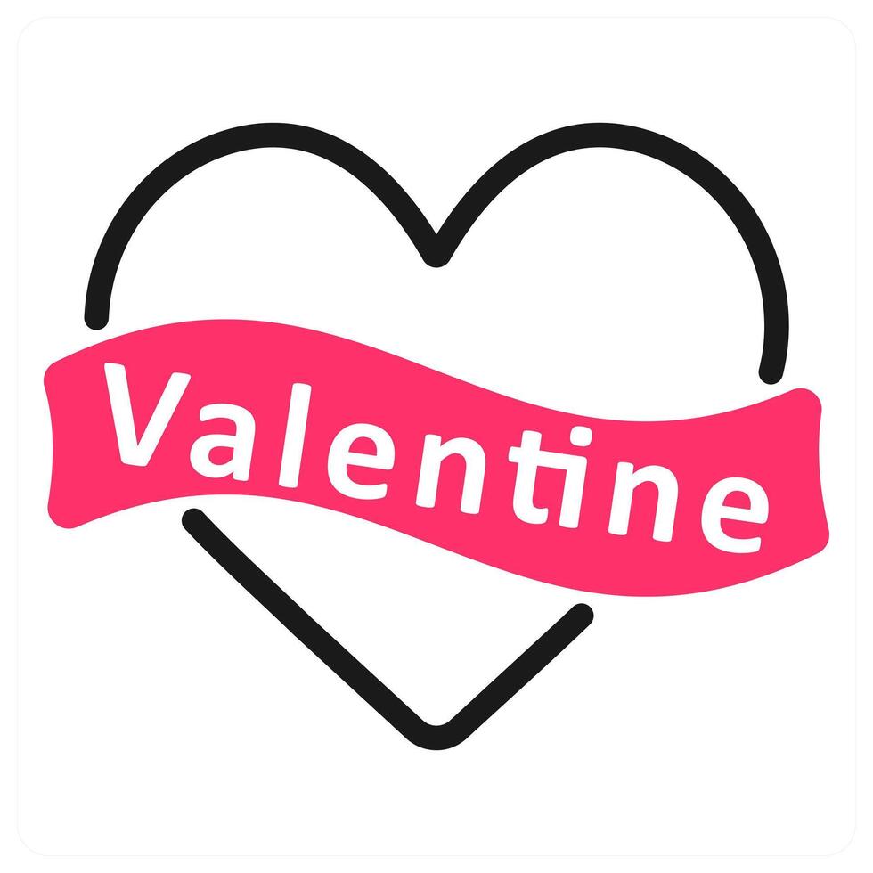 Happy Valentine Valentine icon concept vector