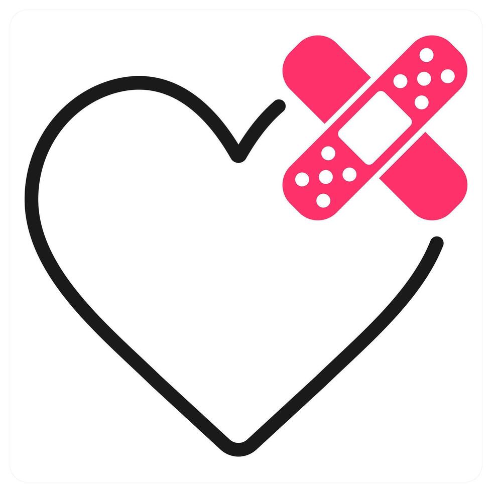 Happy Valentine Broken Heart icon concept vector