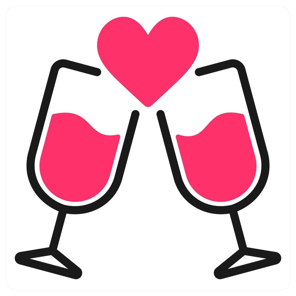 Happy Valentine Drink icon concept vector