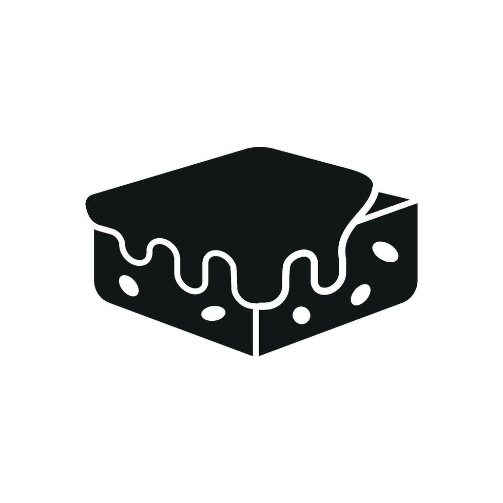 Brownies Icon offers a creative and stylish design, perfect for featuring unique brownie variations like vegan or gluten-free options. vector