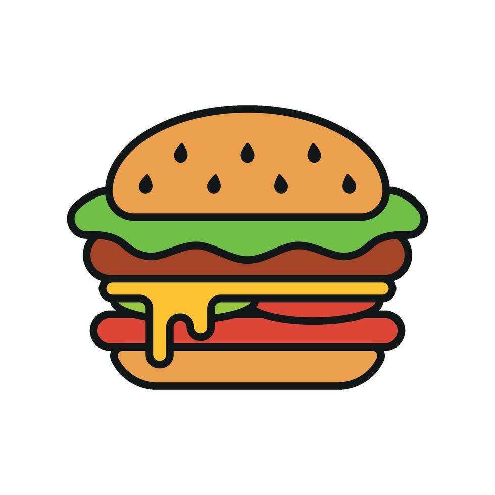 Hamburger Icon provides a trendy and sleek design, perfect for marketing upscale burger bars and modern eateries. vector