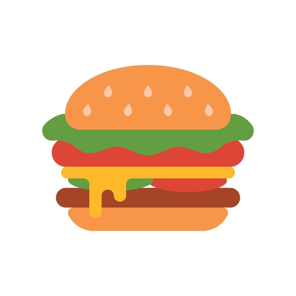 Hamburger Icon offers a rustic and handcrafted style, ideal for promoting gourmet or artisanal burgers. vector