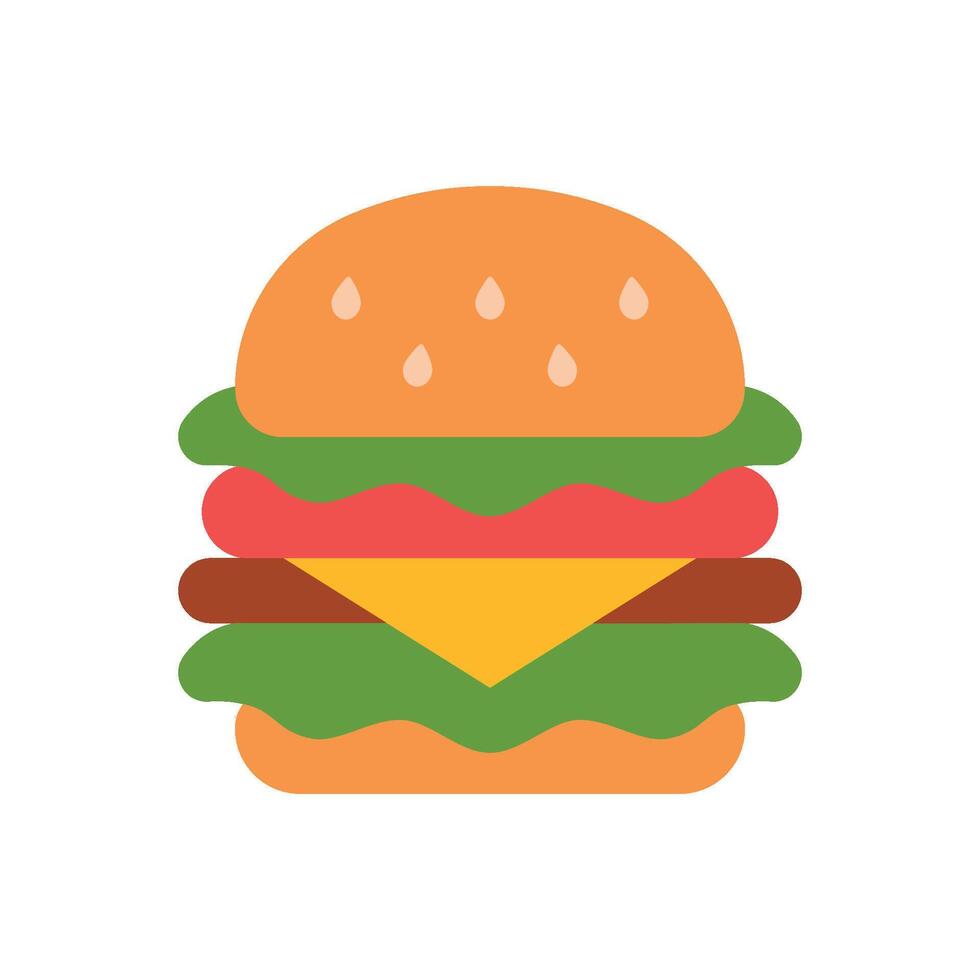 Hamburger Icon presents a playful and colorful aesthetic, perfect for family-friendly restaurants and kid-focused menus. vector