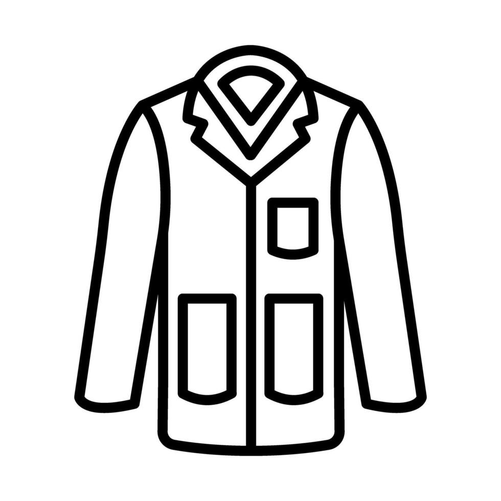 Lab Coat black Line Icon Design vector