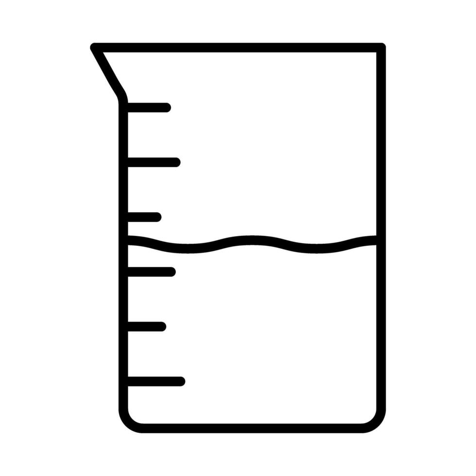 Beaker Line Icon Design vector