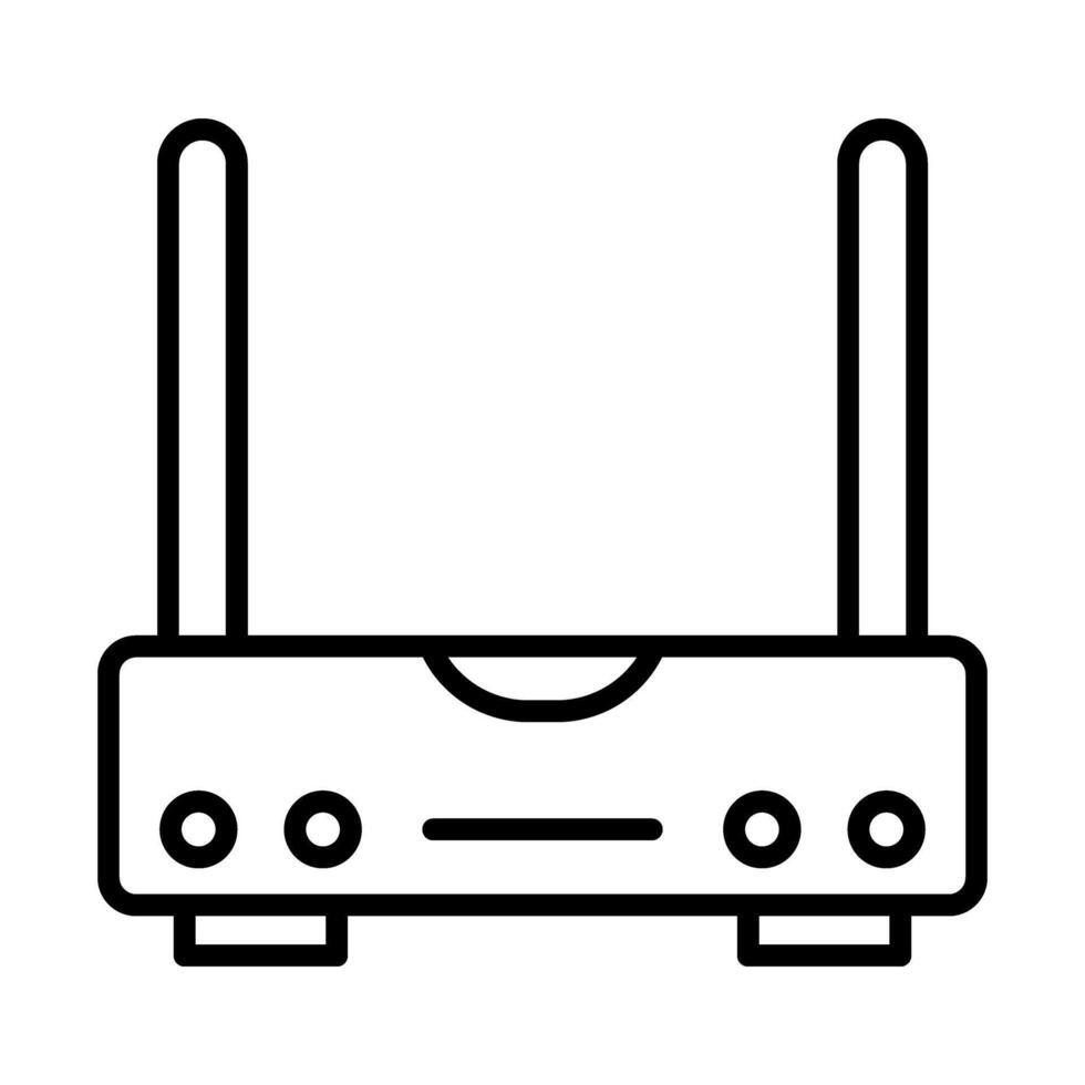 Modem black Line Icon Design vector
