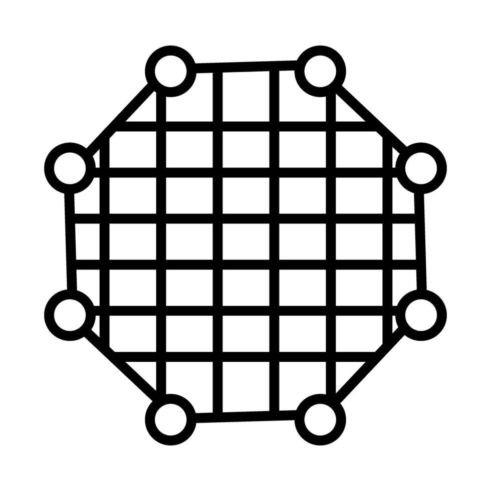 Fishing Net Line Icon Design vector