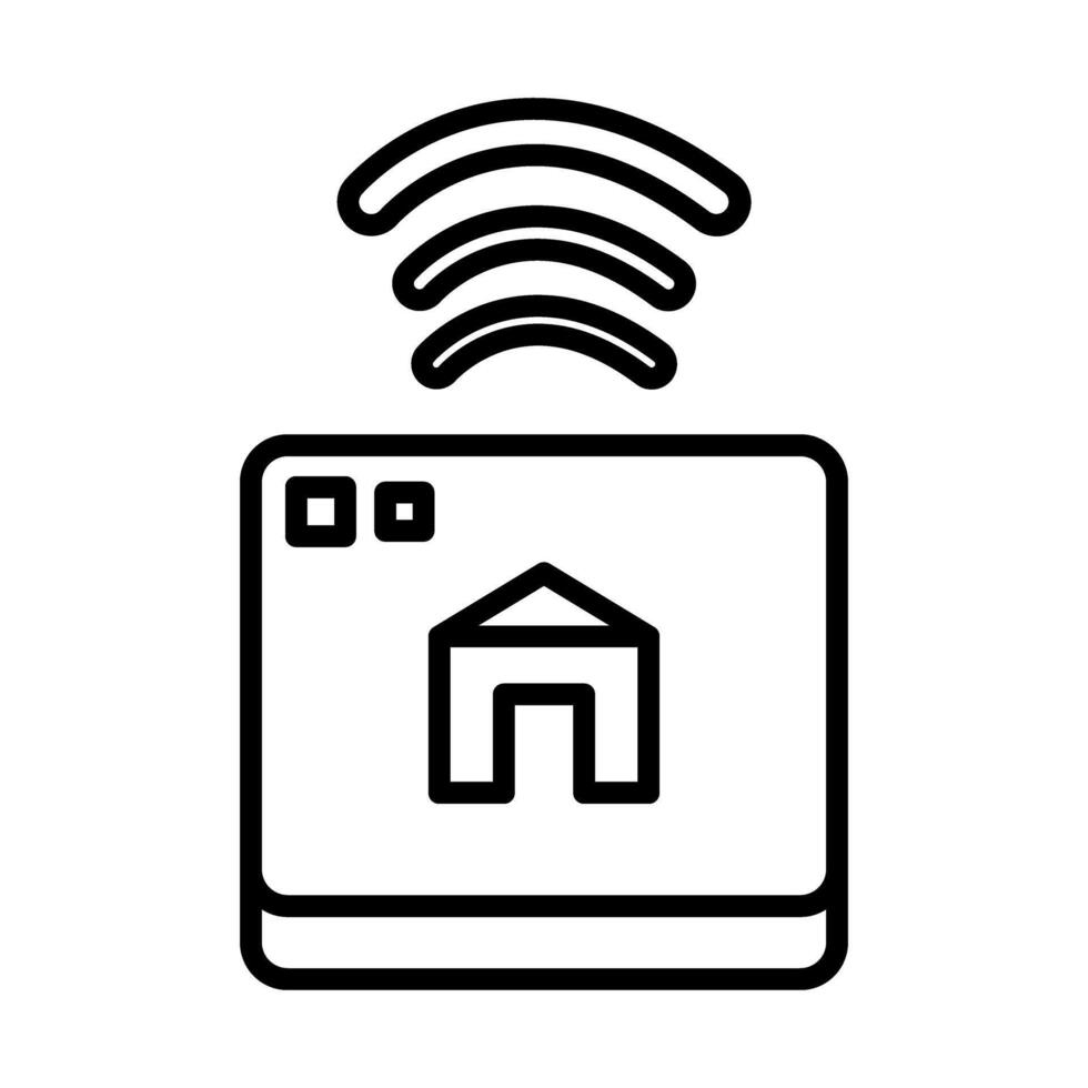 Smart Home Hub Line Icon Design vector