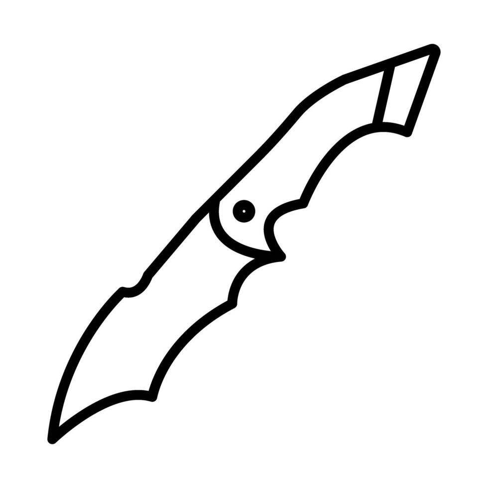 2183-Fisherman Knife black line icon design vector
