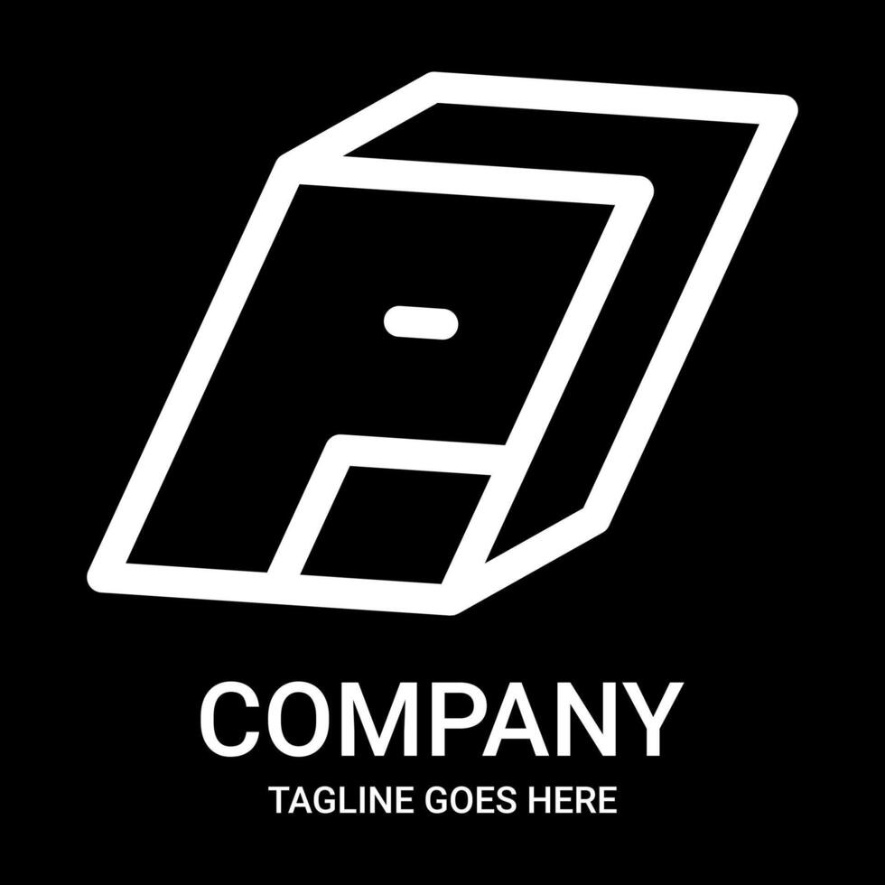 P outline logo design. Suitable for companies, gamers, or t-shirt designs, mugs, hats, and so on. This design also looks minimalist, aesthetic, professional, sporty, unique, and of course very cool. vector