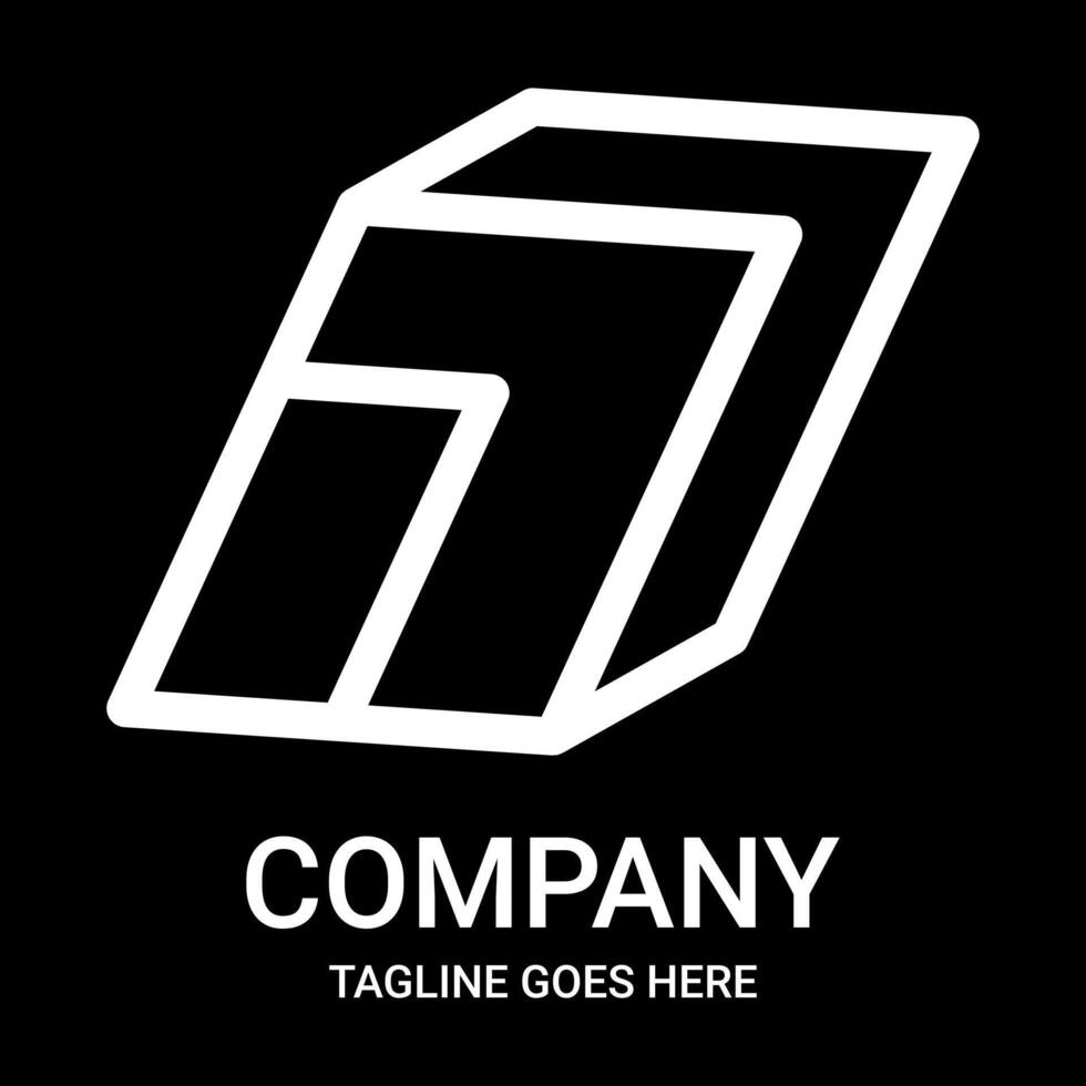 Logo design number 7 outline. Suitable for companies, gamers, or t-shirt designs, hats, and so on. This design also looks minimalist, aesthetic, professional, sporty, unique, and of course very cool. vector