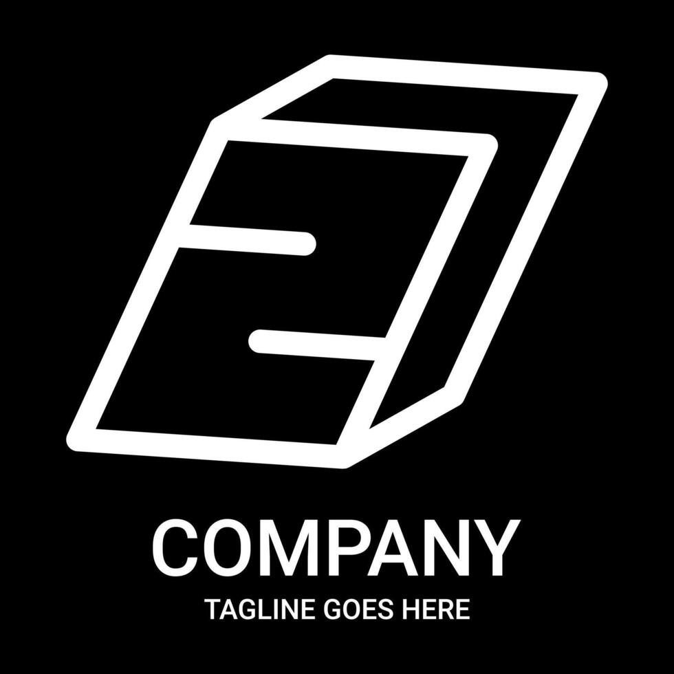 Logo design number 2 outline. Suitable for companies, gamers, t-shirt designs, hats, and so on. This design also looks minimalist, aesthetic, professional, sporty, unique, and of course very cool. vector
