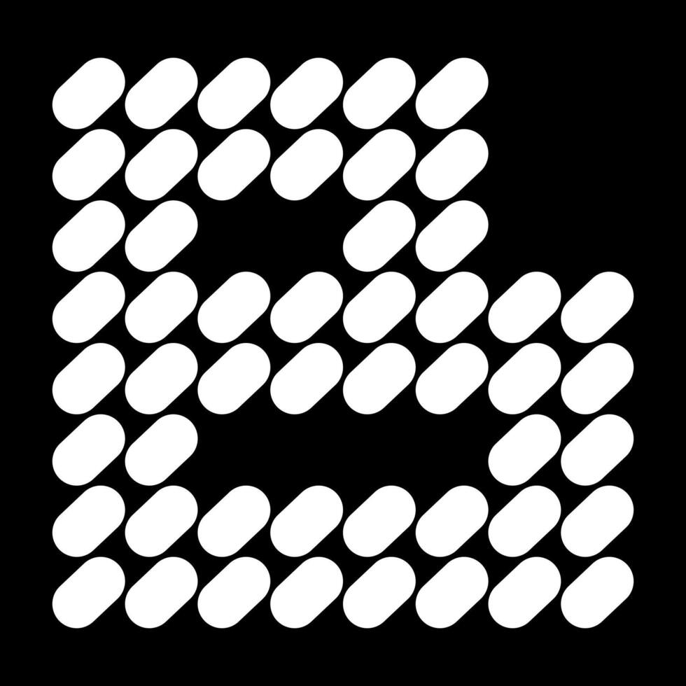 The uppercase B alphabet design is made of dots like stones. This letter design also looks minimalist, aesthetic, professional, sporty, unique, and of course very cool. vector