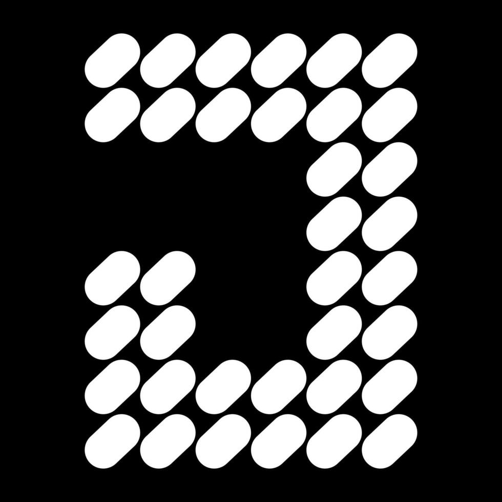 Uppercase J alphabet design. Made of natural stone or speckled arrangement. vector