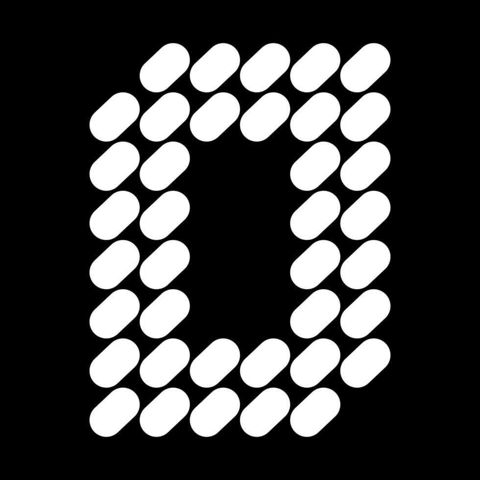 Design number 0. Made from a composition of natural stone or spots. vector