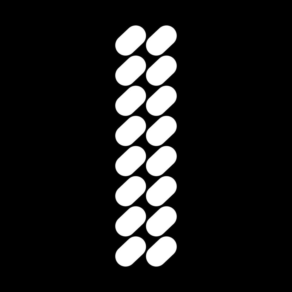 Lowercase l letter design. Made from a composition of natural stone or spots. vector