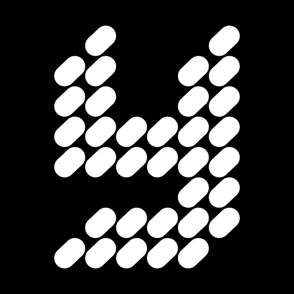 Lowercase y letter design. Made from a composition of natural stone or spots. vector