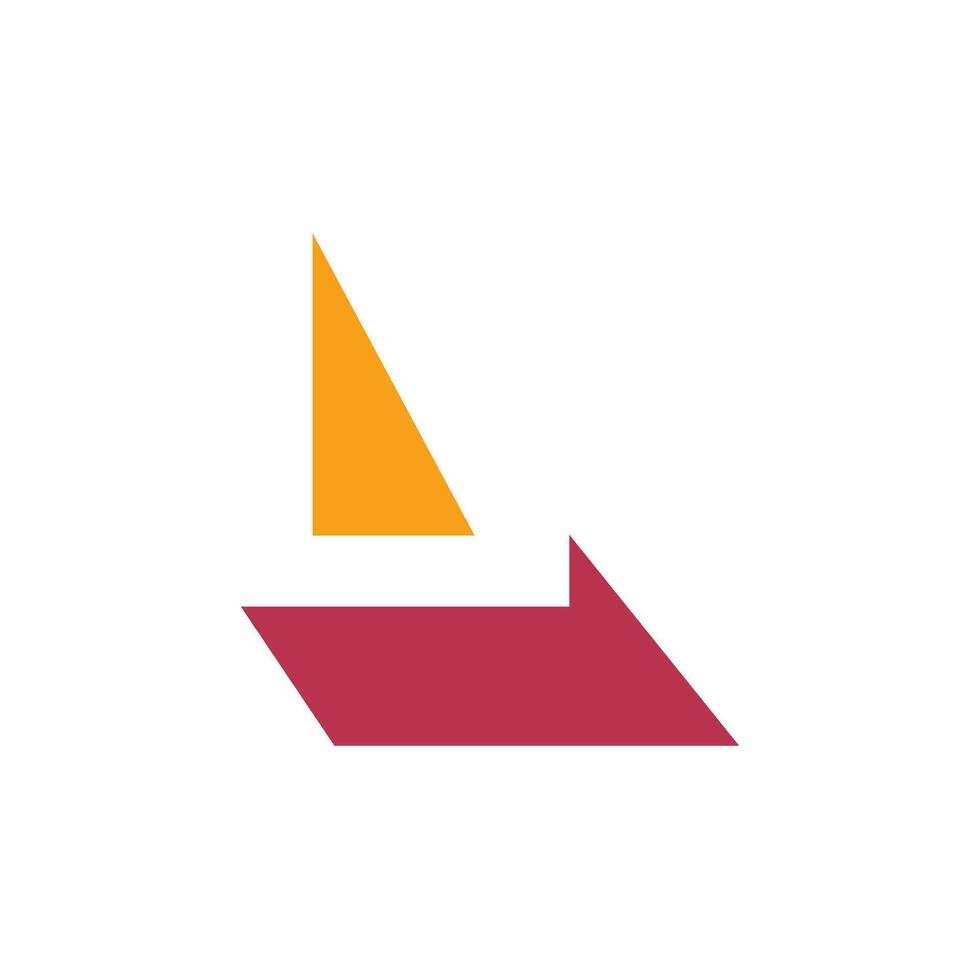 L letter logo icon vector