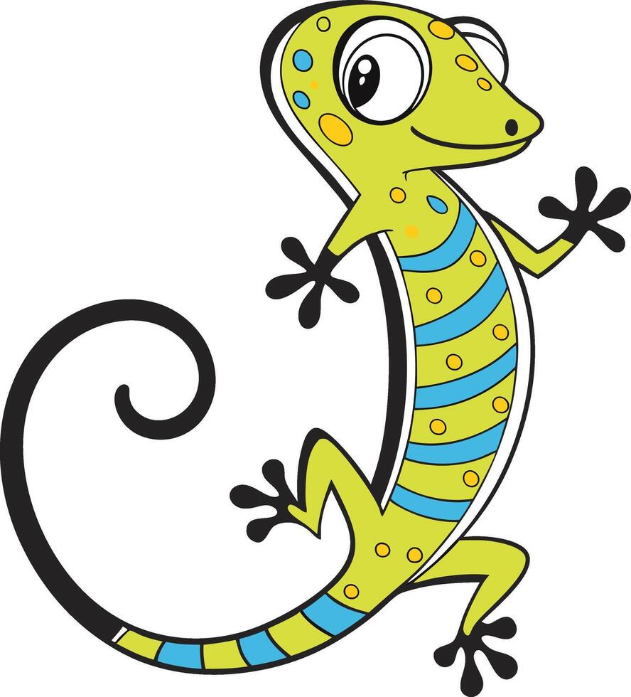 Happy Gecko colorful design vector