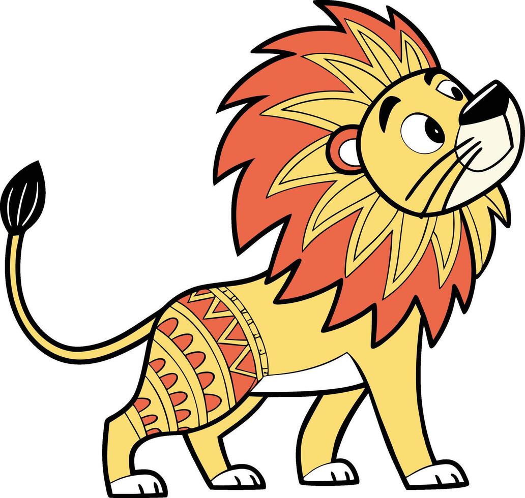 Smiling Lion Cartoon vector