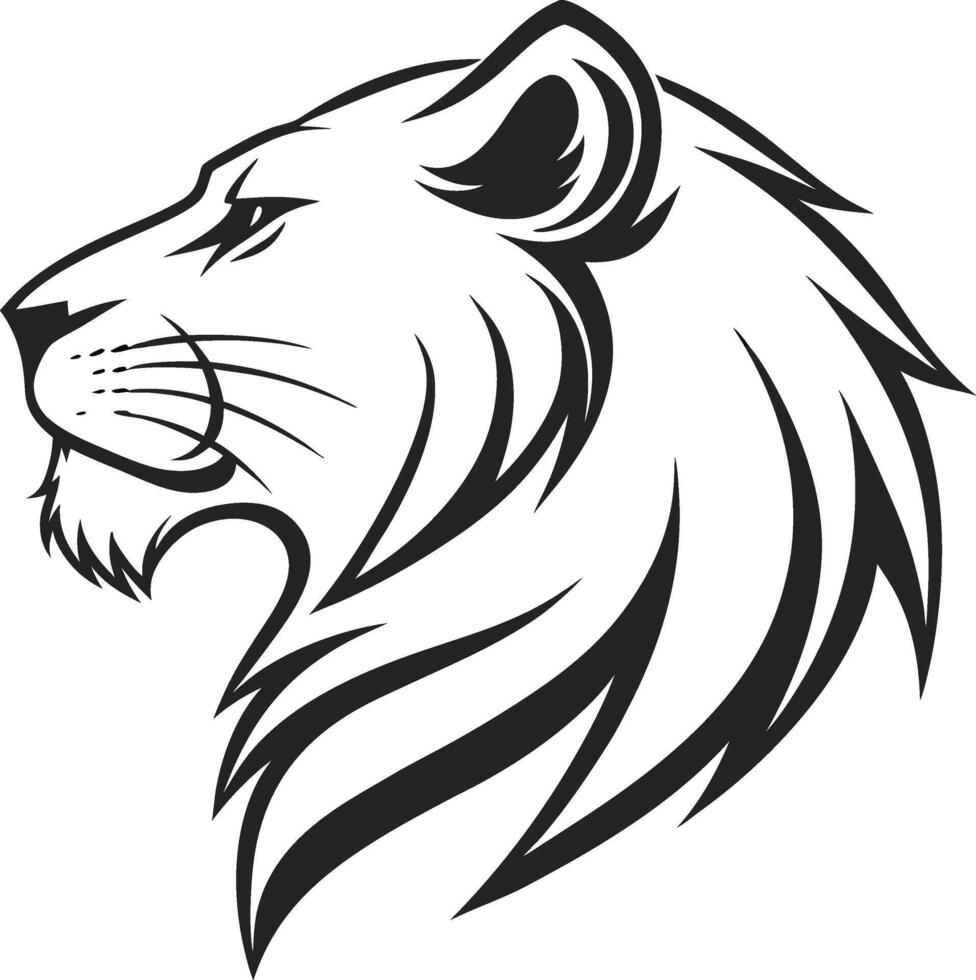 Lion Head Profile vector