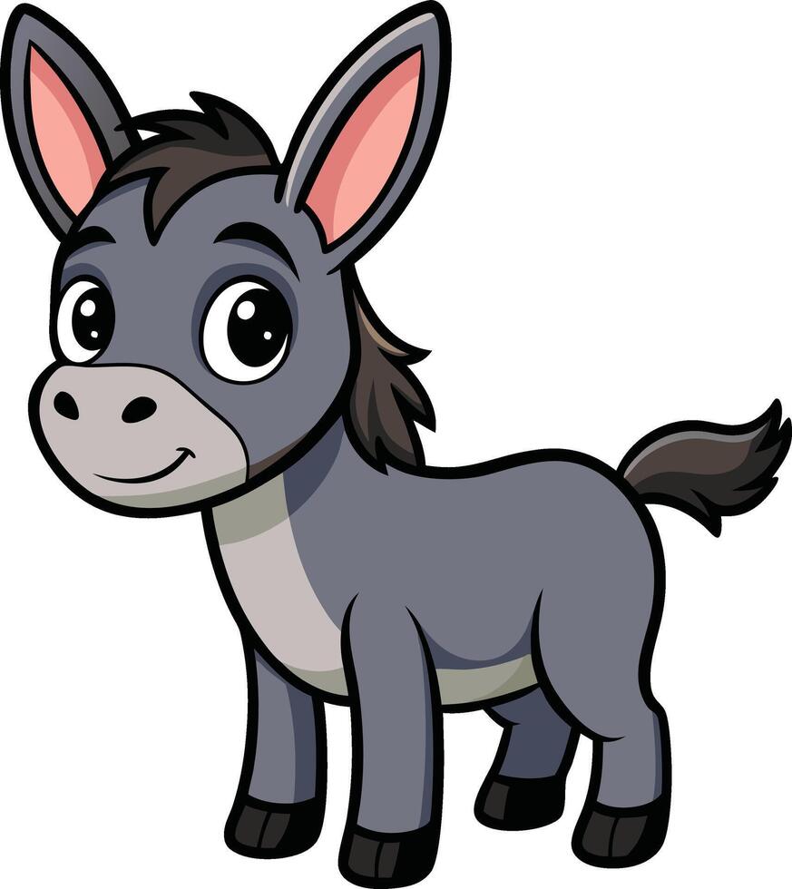 cute Donkey Cartoon vector
