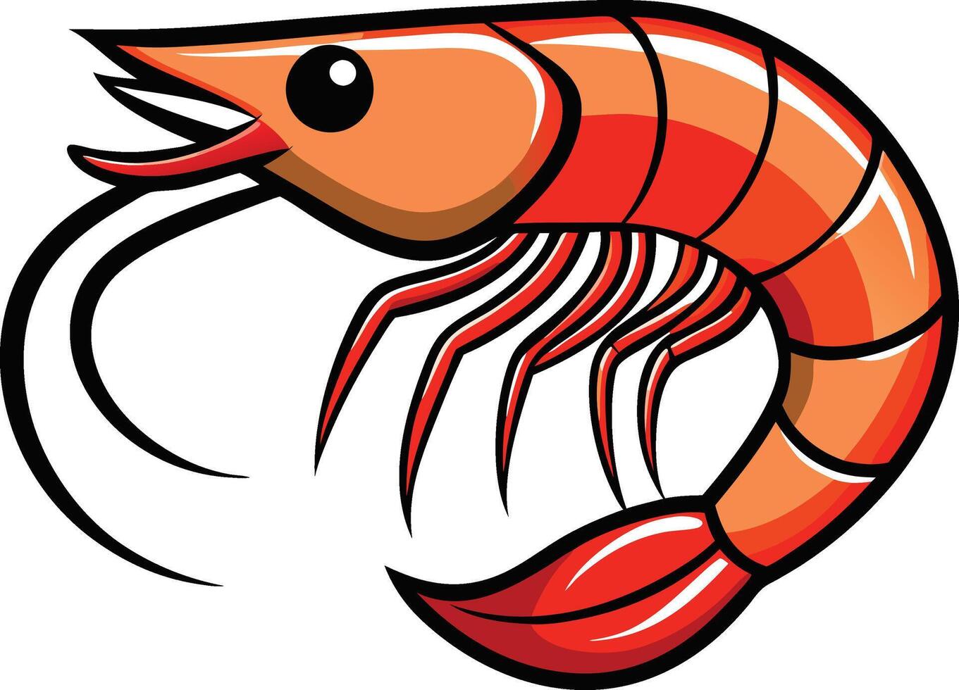 Cartoon Shrimp design vector