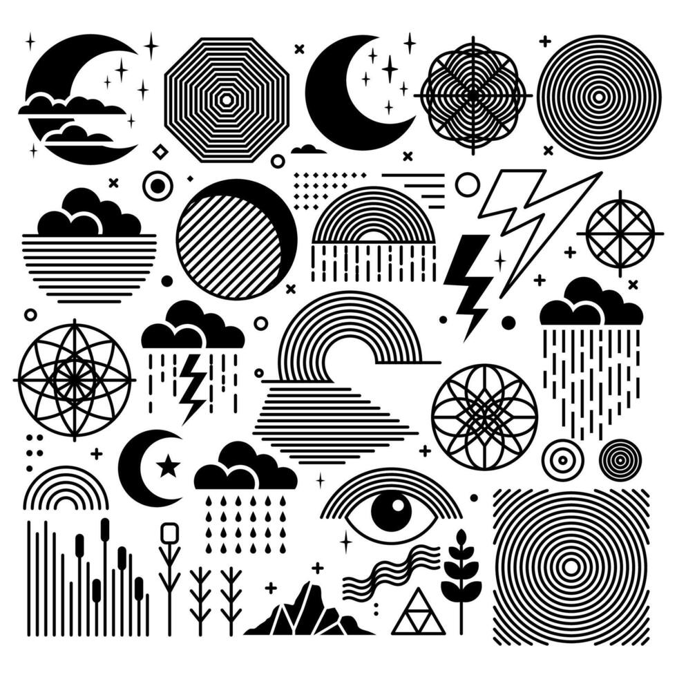 An abstract geometric shape element . Black line. Element for modern design. vector