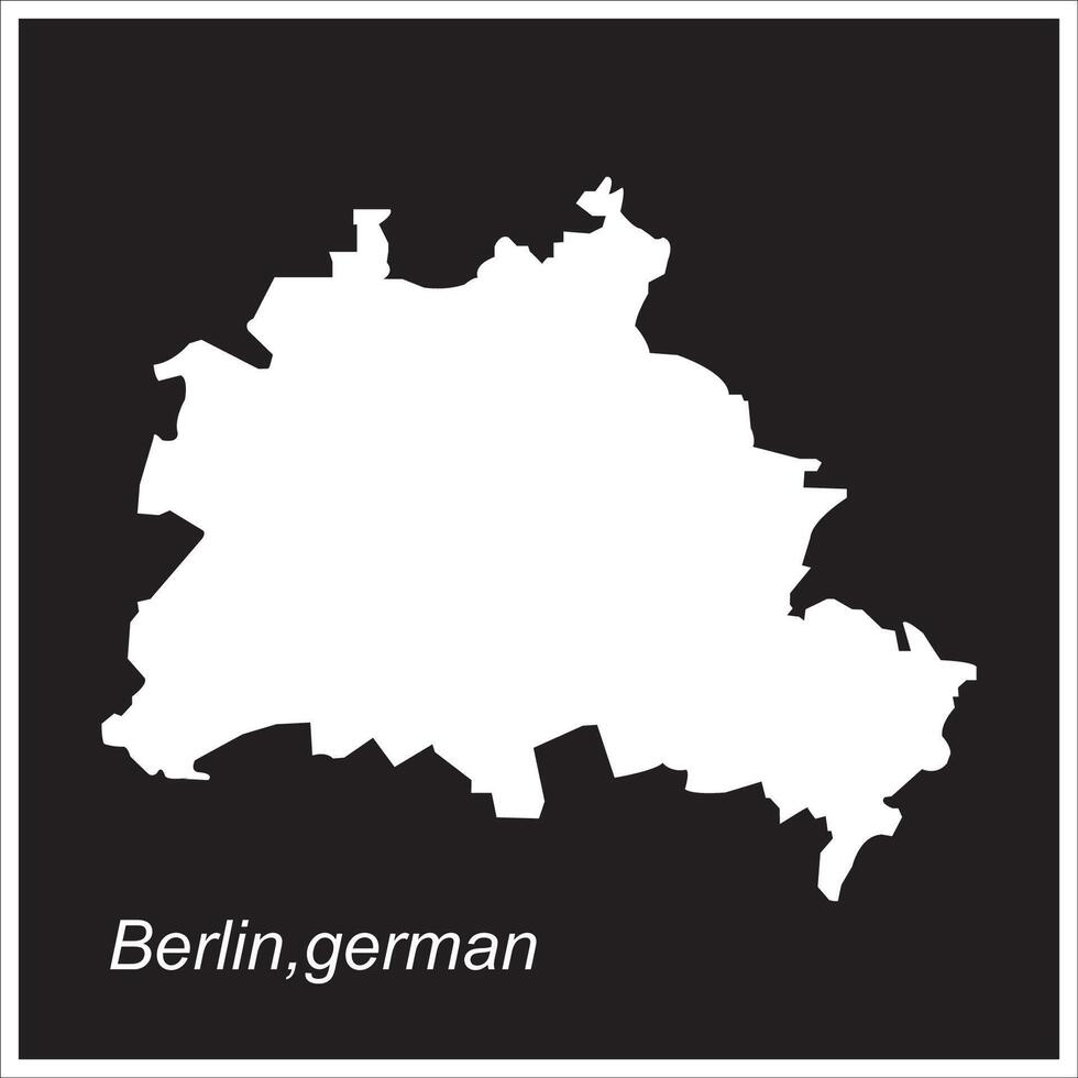 Berlin city map, Germany vector