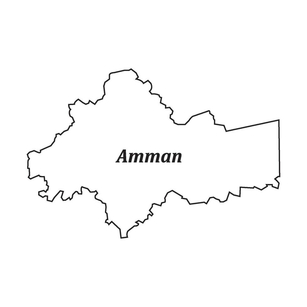 map of amman capital of jordan design vector