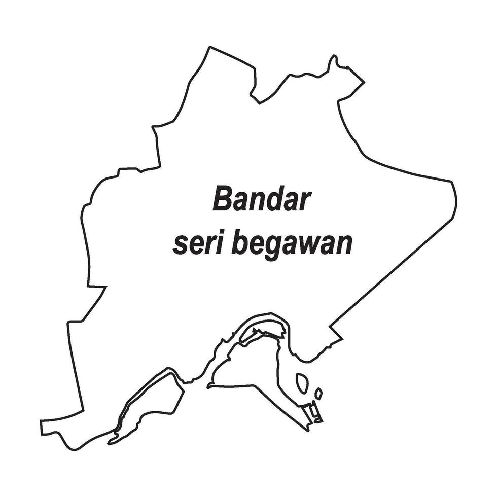 Bandar Seri Begawan city map vector