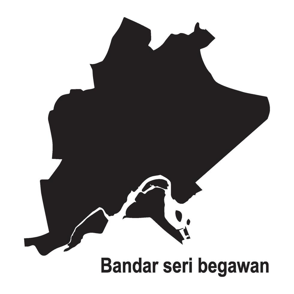 Bandar Seri Begawan city map design vector