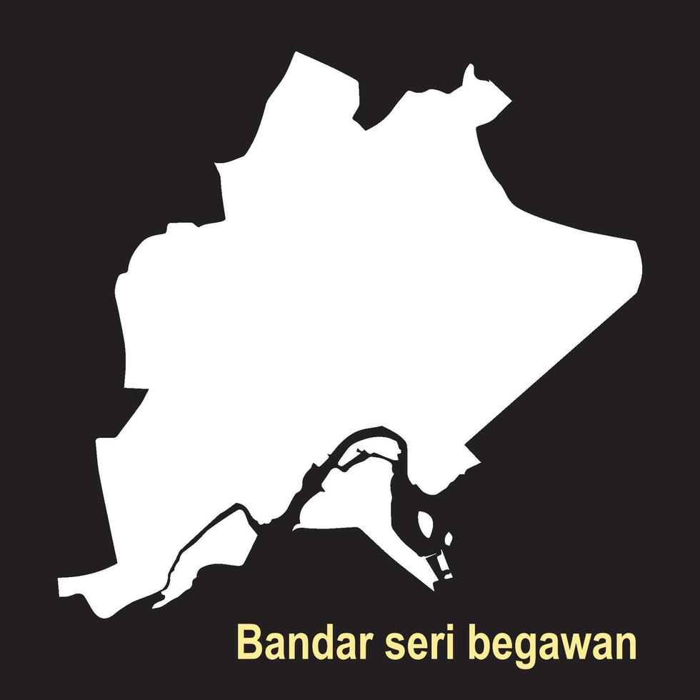 Bandar Seri Begawan map vector
